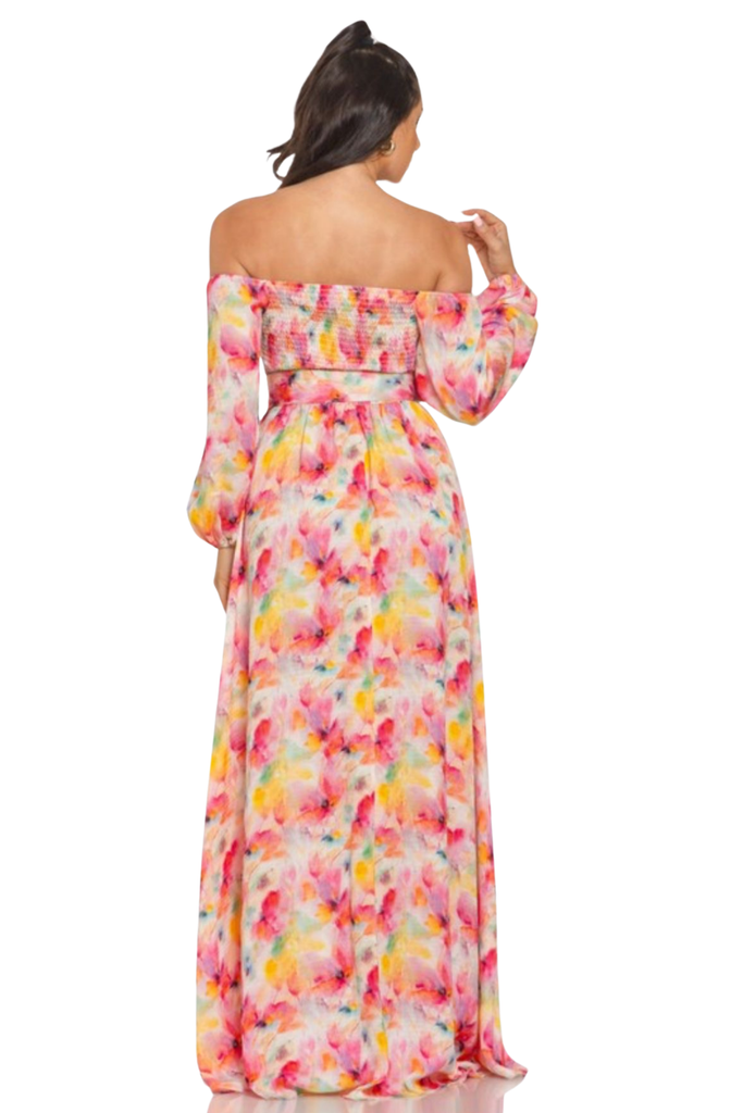 Rissa Floral Print Maxi Dress-DRESSES-Intrigue