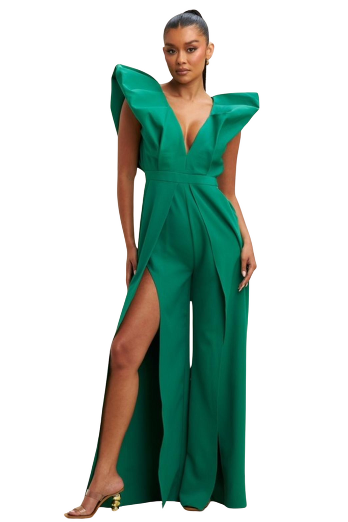 Jessie Puff Shoulder Jumpsuit-Jumpsuits & Rompers-Intrigue