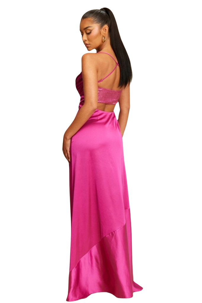 Talon Satin Slip Dress-DRESSES-Intrigue