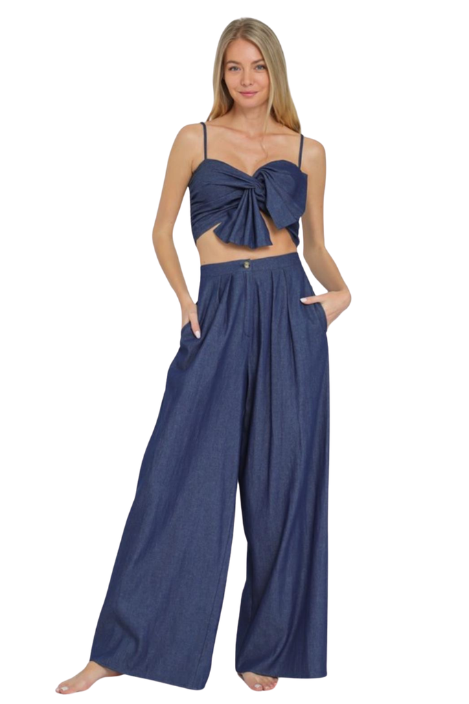 Queen Denim Pants Set-PANTS SETS-Intrigue