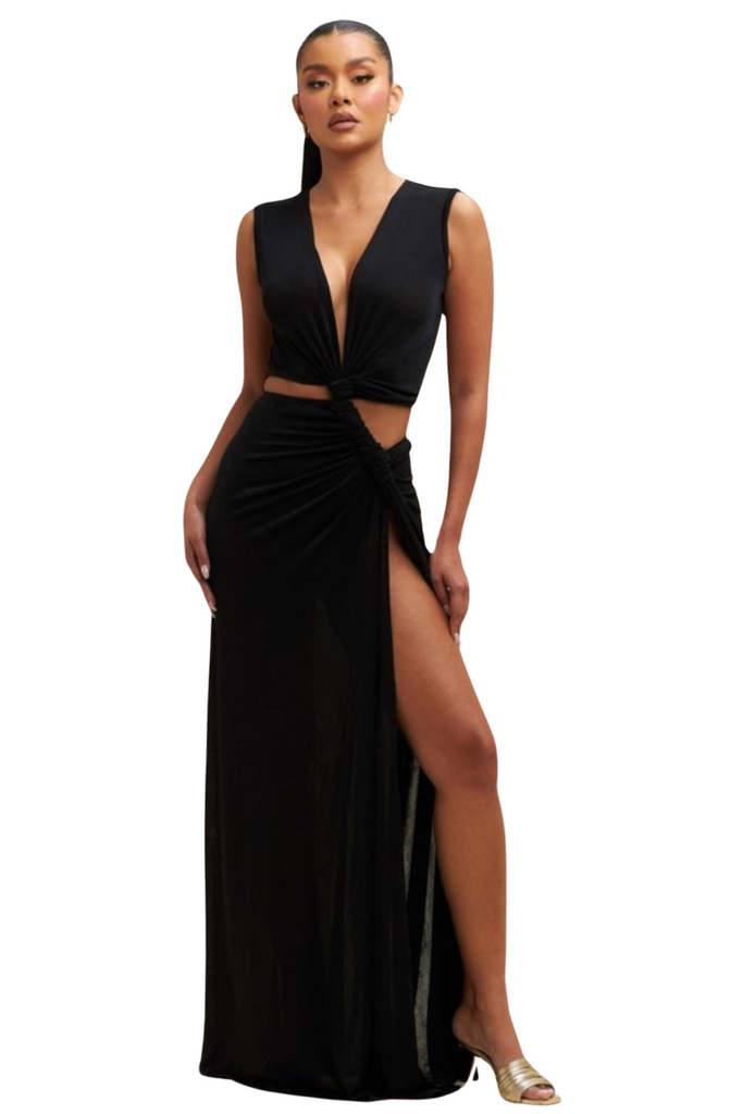 Lauren Cutout Maxi Dress-DRESSES-Intrigue