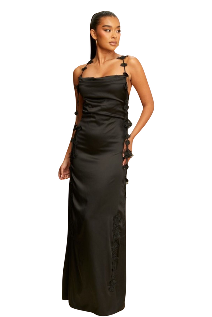 Jamil Flower Strap Maxi Dress-DRESSES-Intrigue