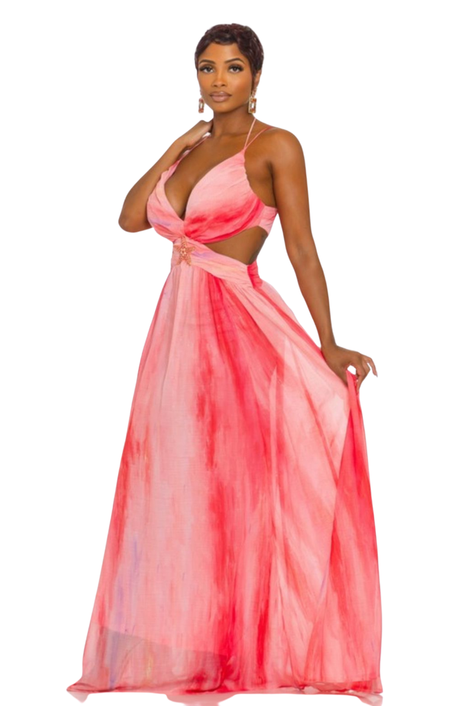 Enitte Tie Dye Maxi Dress-DRESSES-Intrigue