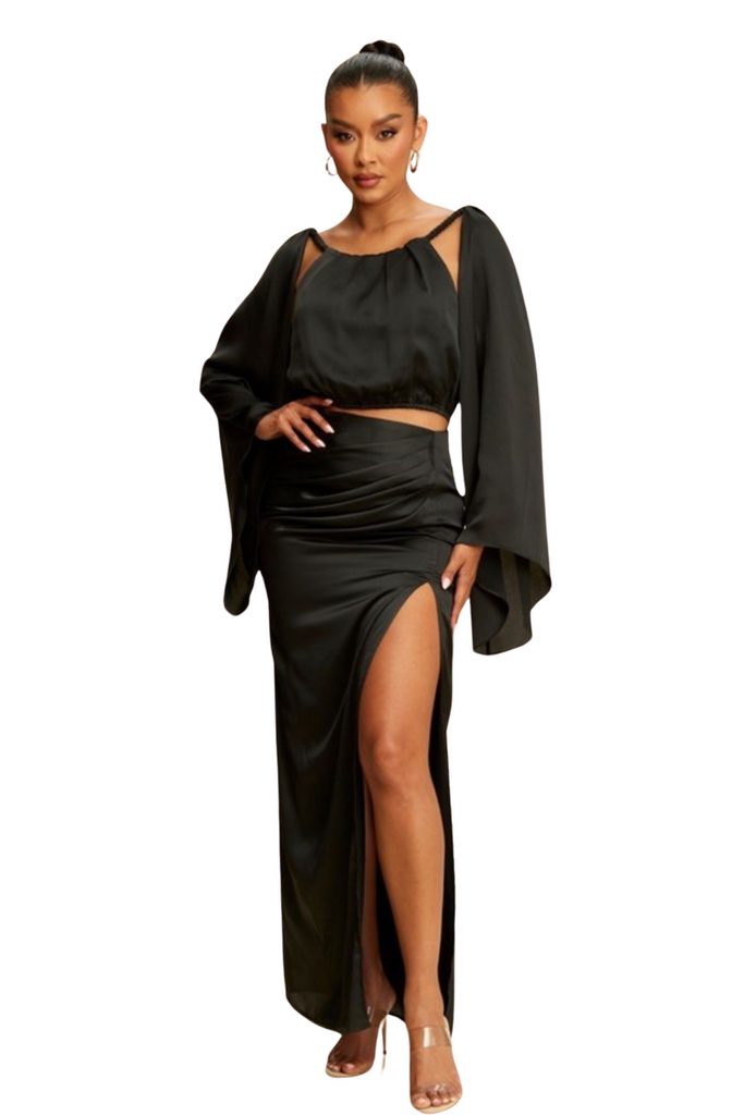 Solange Satin Drip Set-Skirt set-Intrigue