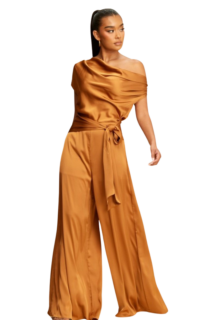 Georgia Satin Jumpsuit-Rompers & Jumpsuits-Intrigue