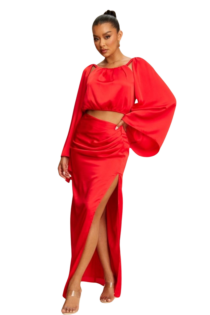 Solange Satin Drip Set-Skirt set-Intrigue