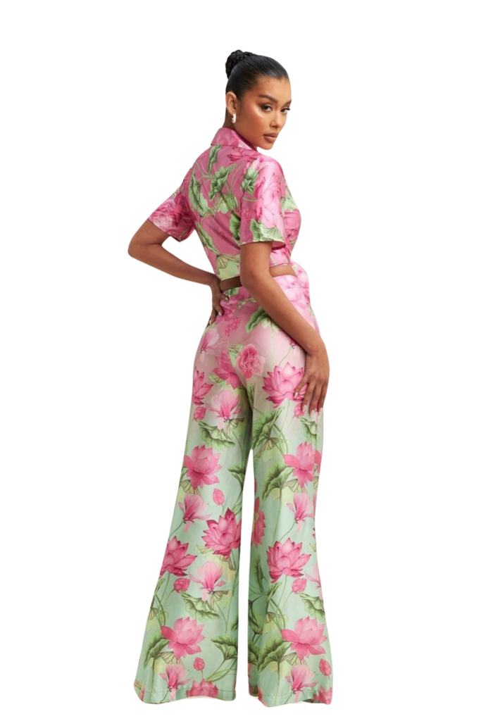 Gianna Floral Print 2 Pants Set-PANTS SETS-Intrigue