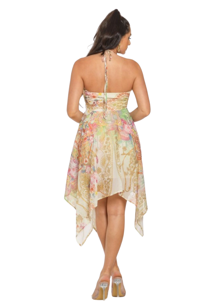 Vinci Handkerchief Printed Dress-DRESSES-Intrigue