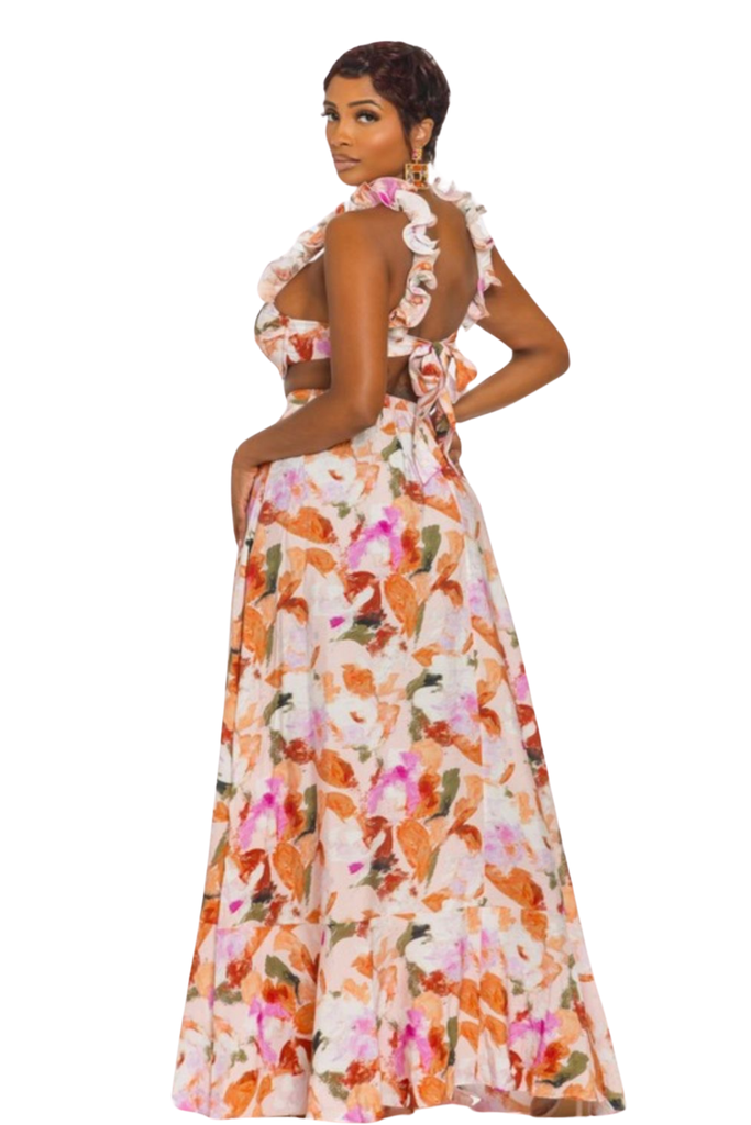 Brandi Floral Ruffle Skirt Set-Skirt set-Intrigue