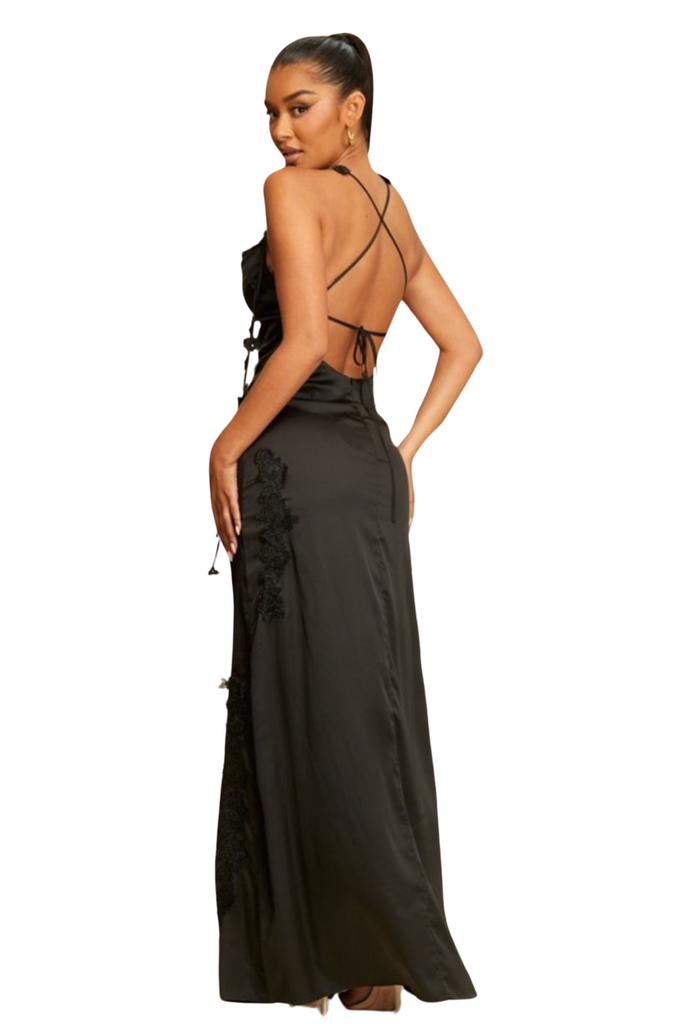 Jamil Flower Strap Maxi Dress-DRESSES-Intrigue